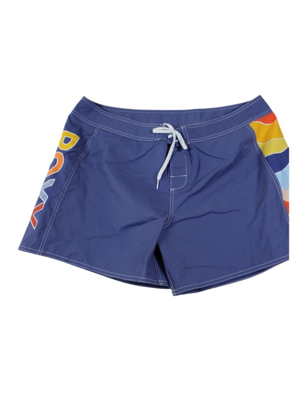 Roxy Womens Blue Board Shorts With Rainbow Side Design Size XXL